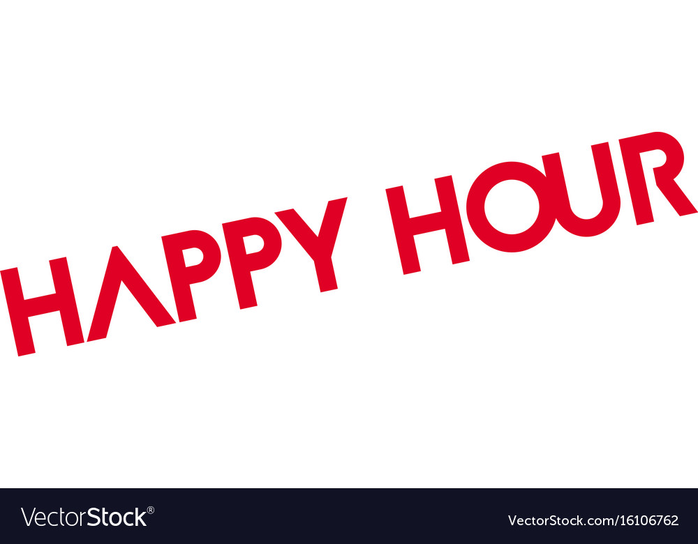 Happy hour rubber stamp