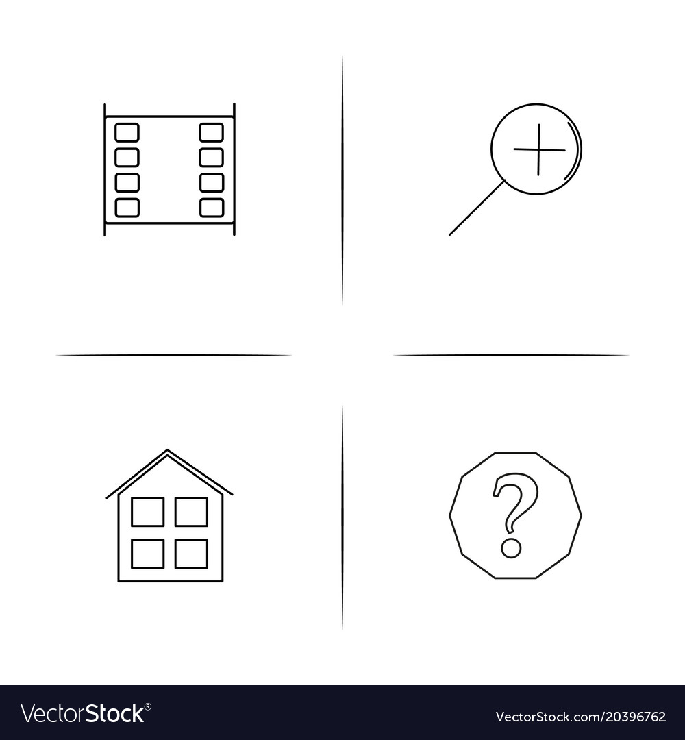 Interface simple linear icon setsimple outline
