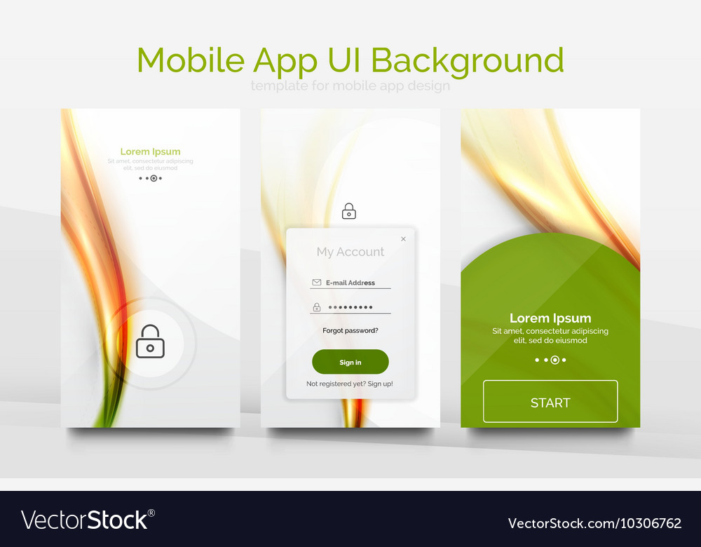 Mobile application interface background design