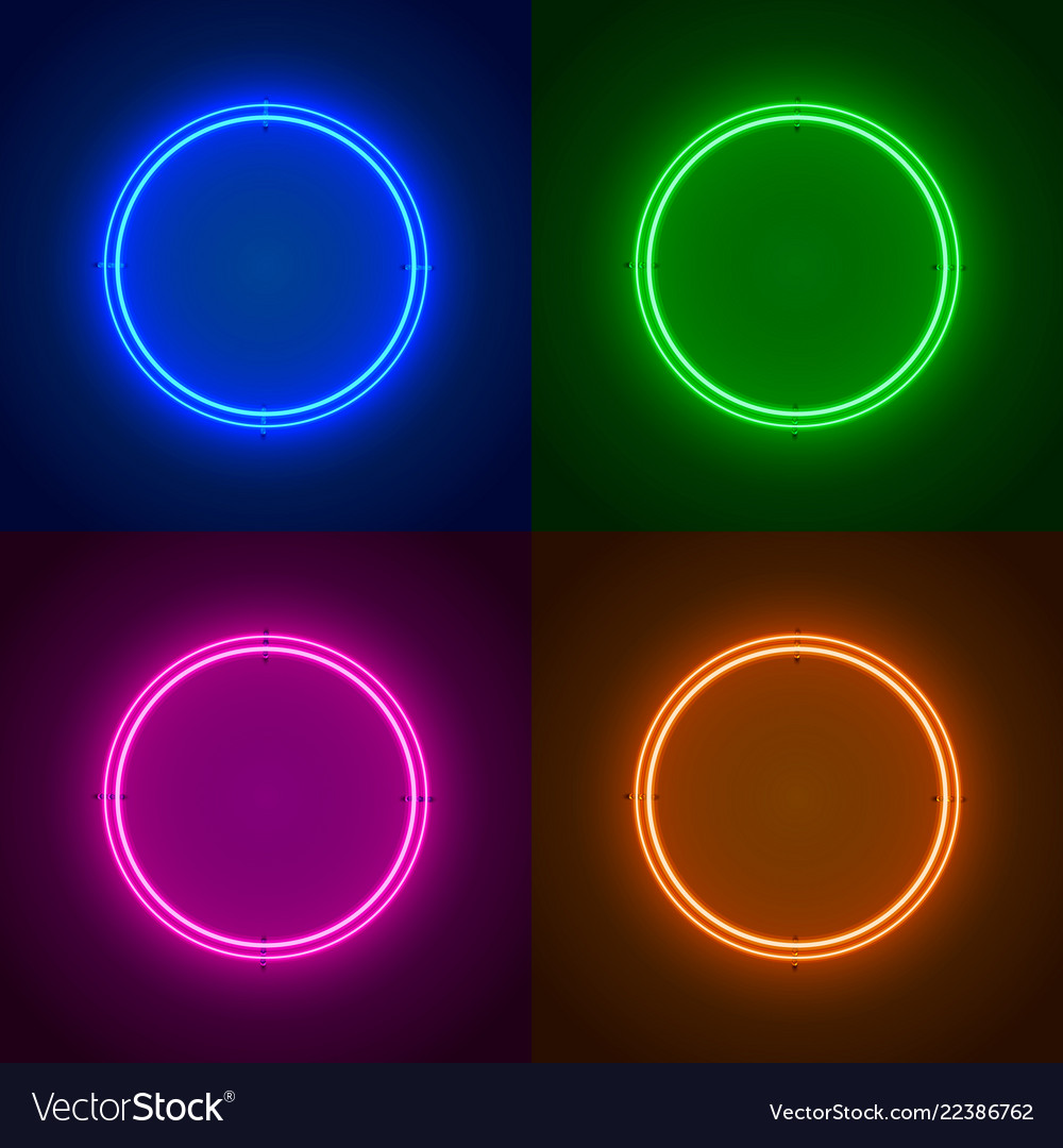Neon Circle Frame Sign