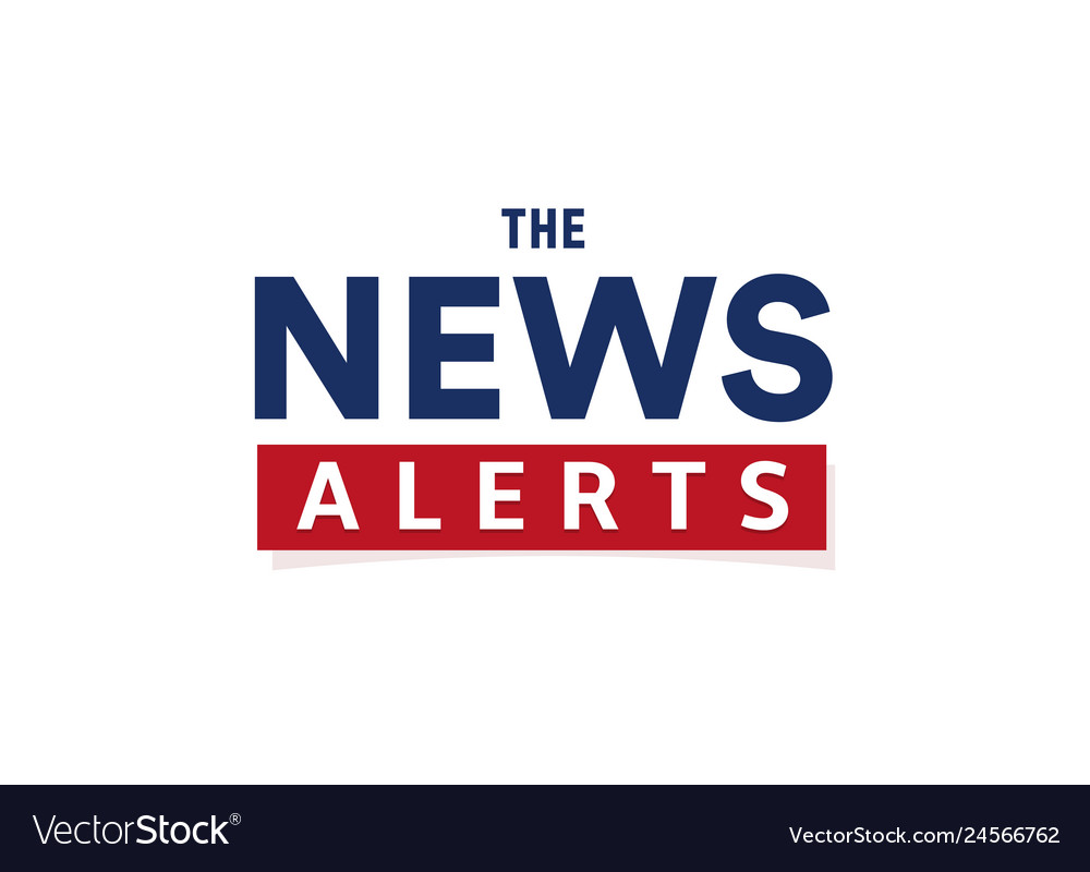 News Alerts Simple Text Banner Template Royalty Free Vector