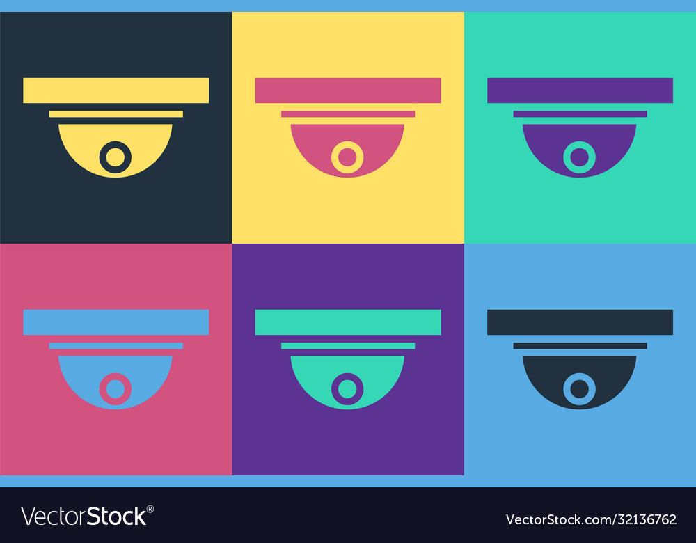 Pop art motion sensor icon isolated on color vector image Pop art motion sensor icon isolated on color
