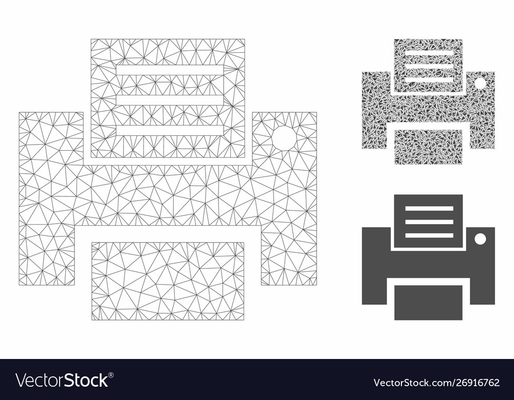 Print mesh network model and triangle Vector Image Print mesh network model and triangle
