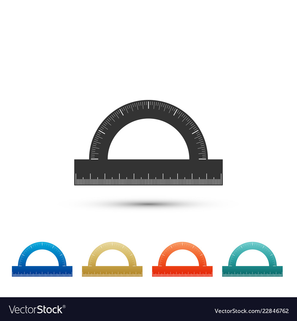 Protractor grid for measuring degrees icon vector image Protractor grid for measuring degrees icon