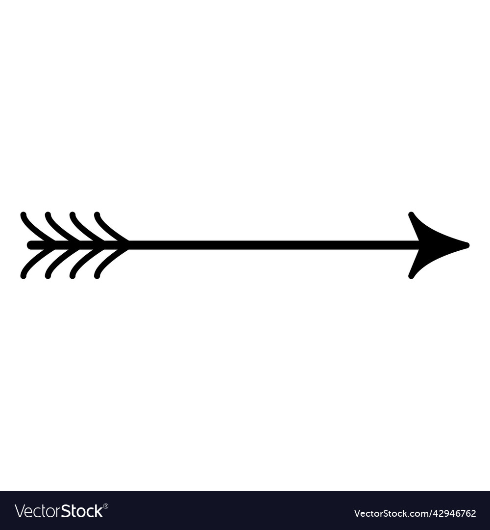 Simple black arrow high quality Royalty Free Vector Image