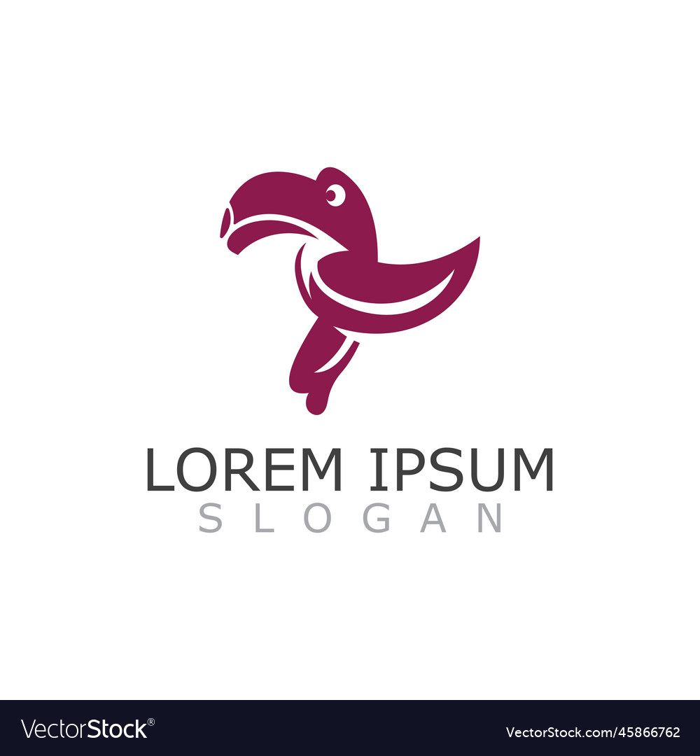 Toucan simple logo design image bird
