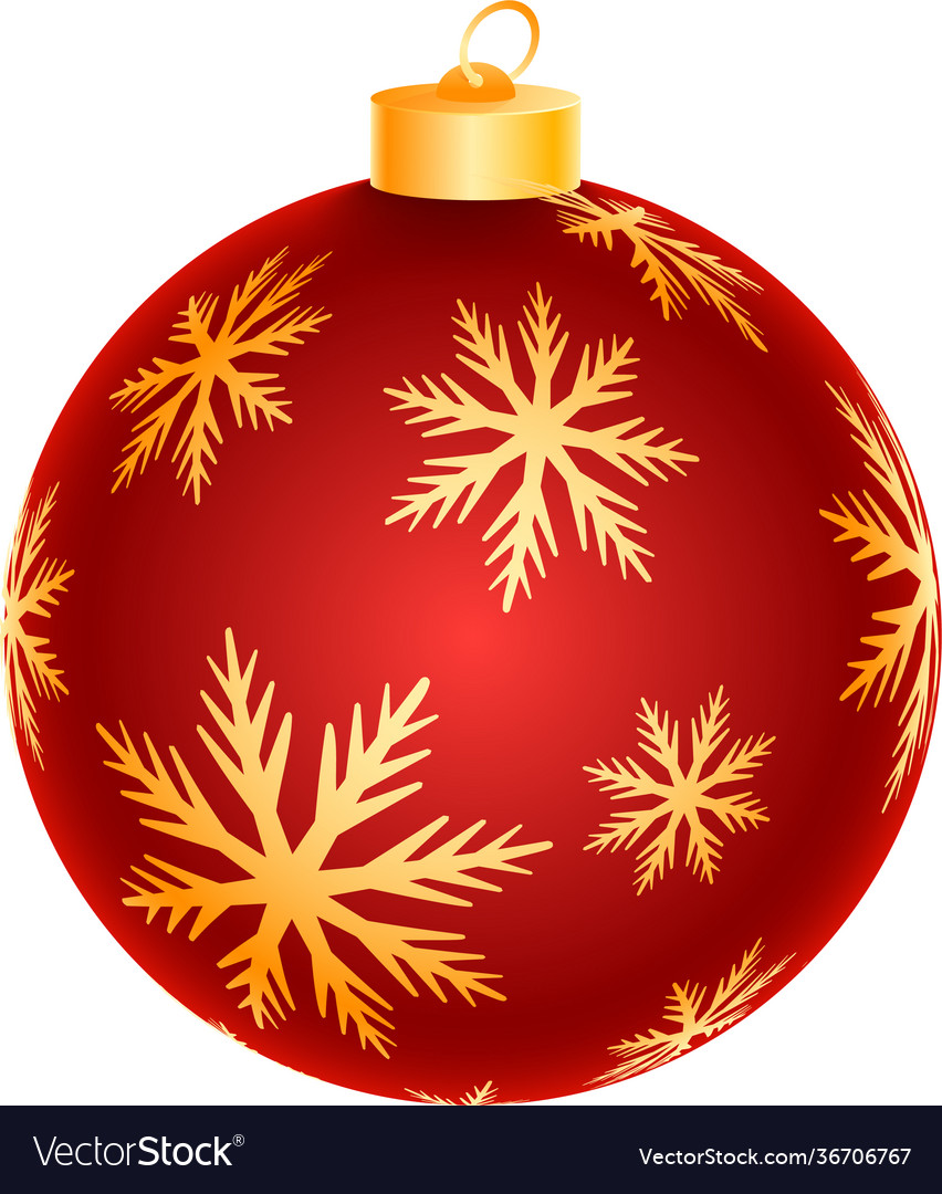3d bauble element with star pattern in red