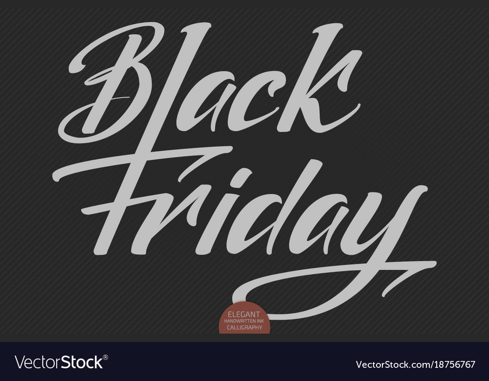 Black friday sale lettering elegant modern