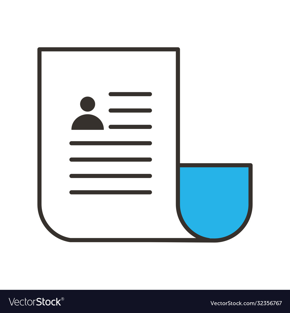 Document line and fill style icon design