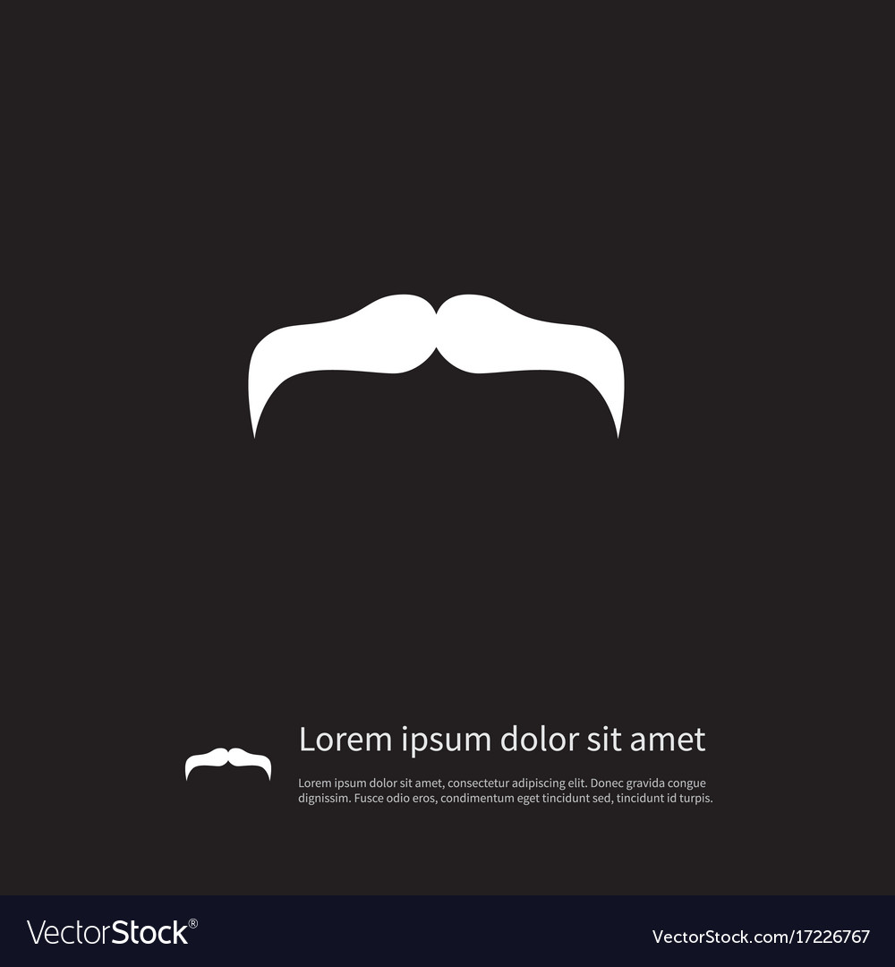 Isolated mustache icon goatee element can