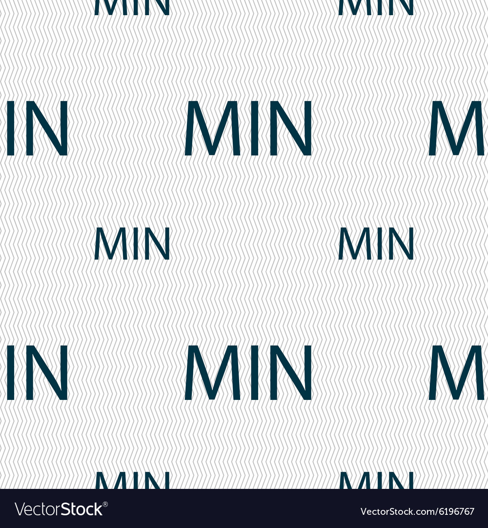 Minimum sign icon seamless pattern with geometric