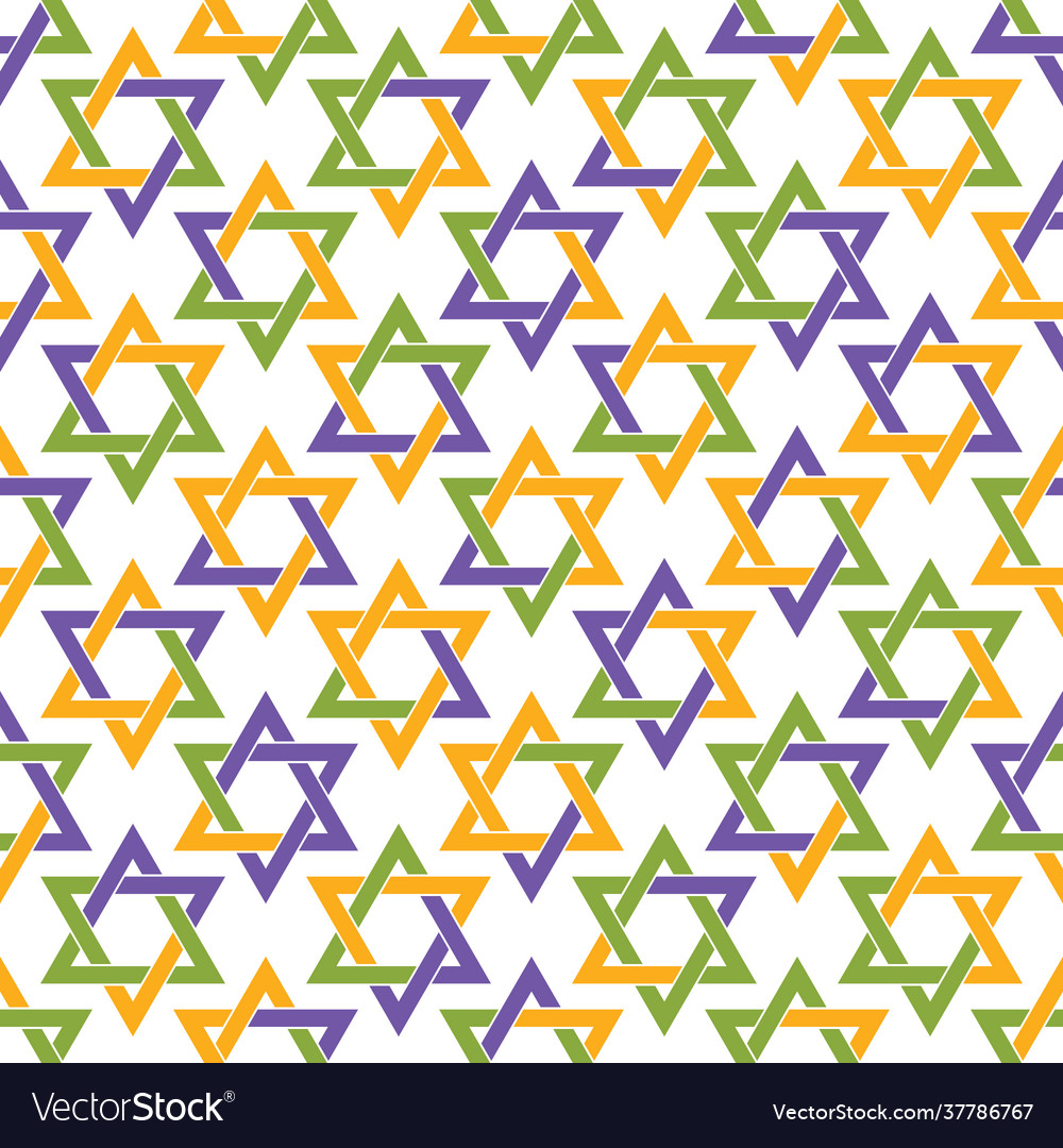 Seamless color pattern interlocking triangles