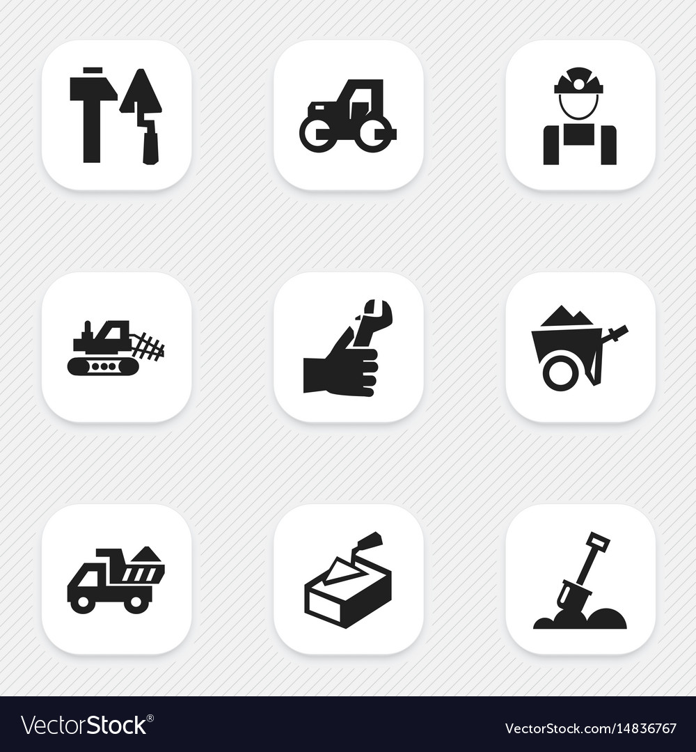Set of 9 editable structure icons includes