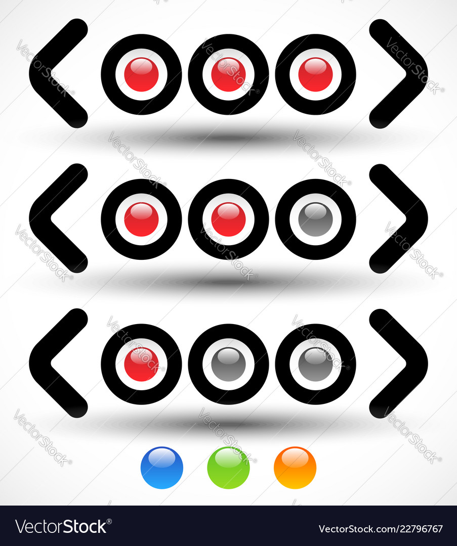 Diashow Slider Navigation pagination ui vector image Diashow Slider Navigation pagination ui