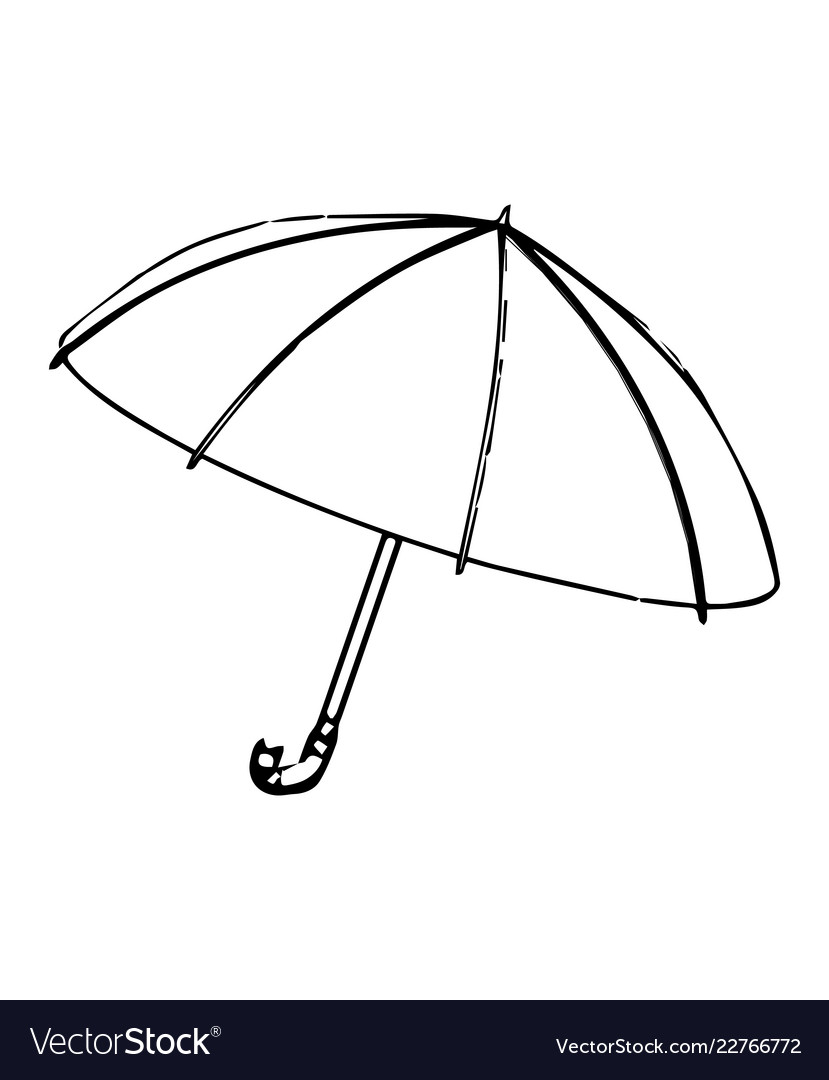 Download 3d model of an umbrella on a white Royalty Free Vector Image