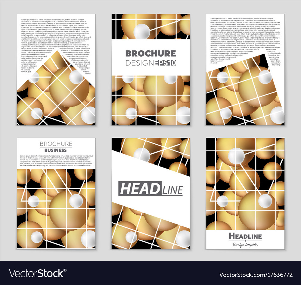 Abstract layout background set for art