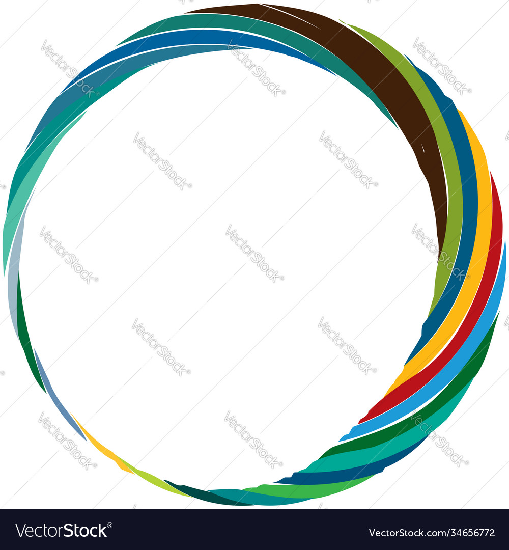 Circular spiral swirl twirl design element