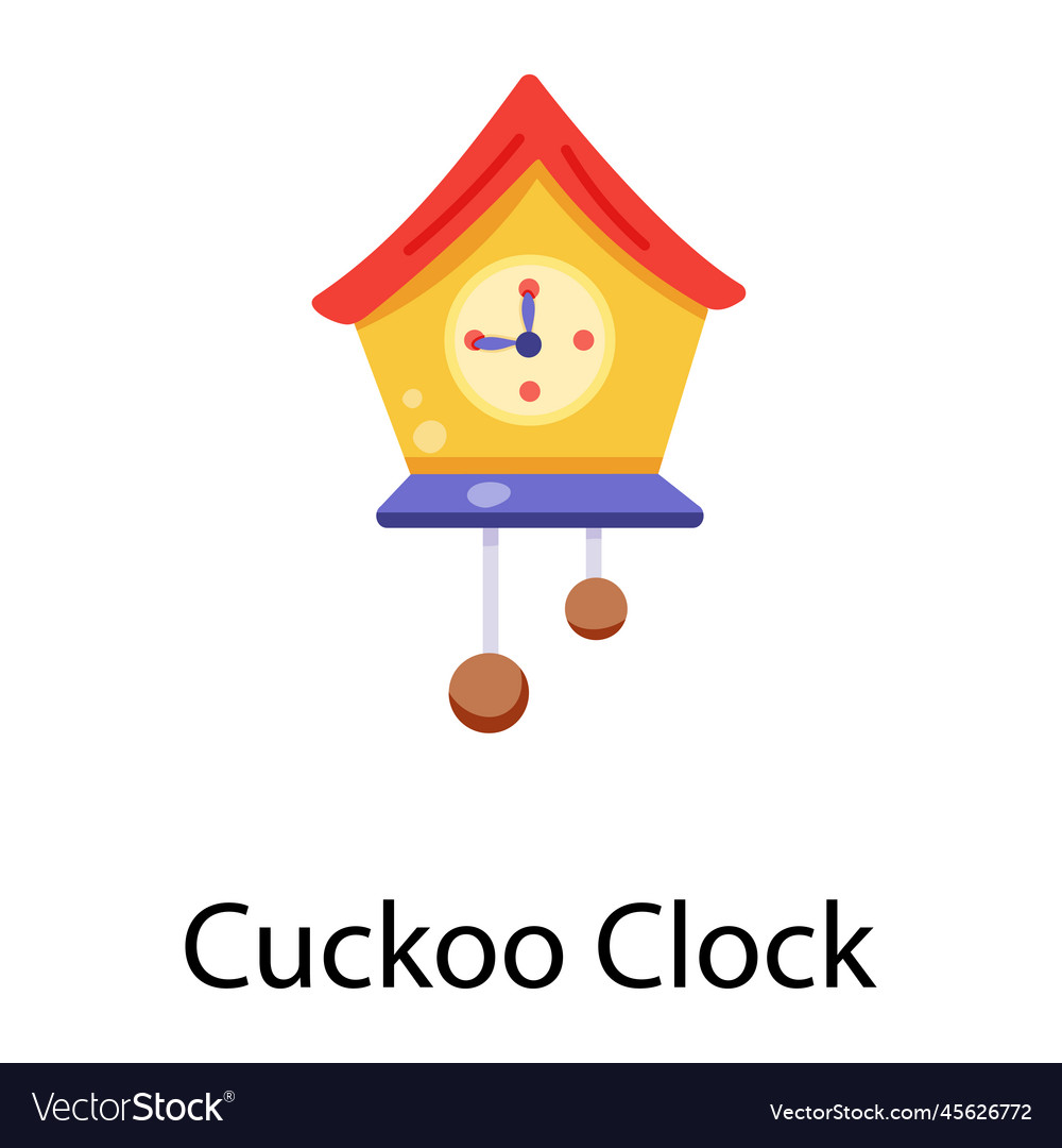 Cuckoo clock Royalty Free Vector Image - VectorStock