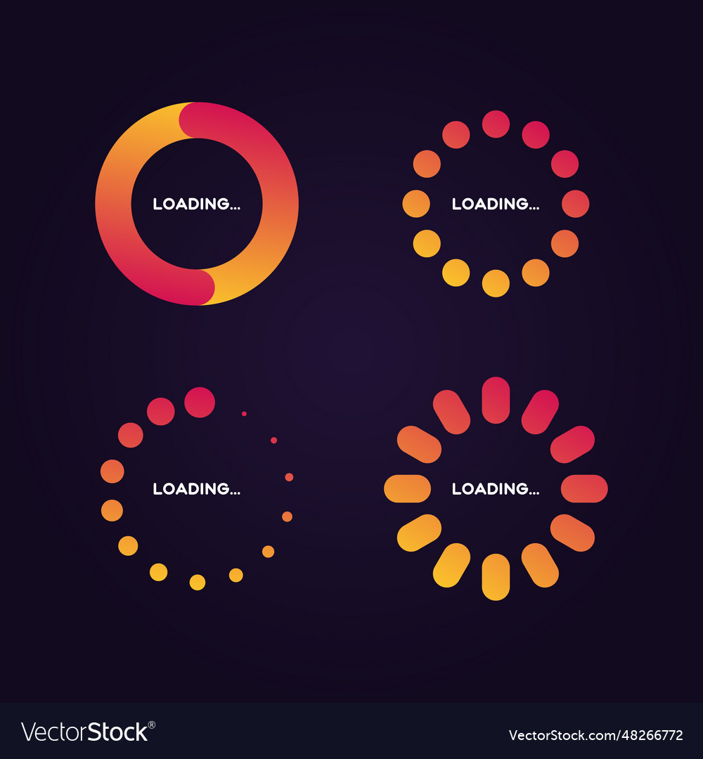 Gradient loading icon set