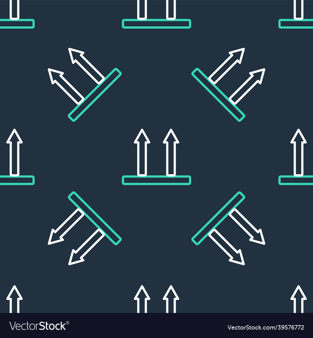 Line this side up icon isolated seamless pattern vector image Line this side up icon isolated seamless pattern