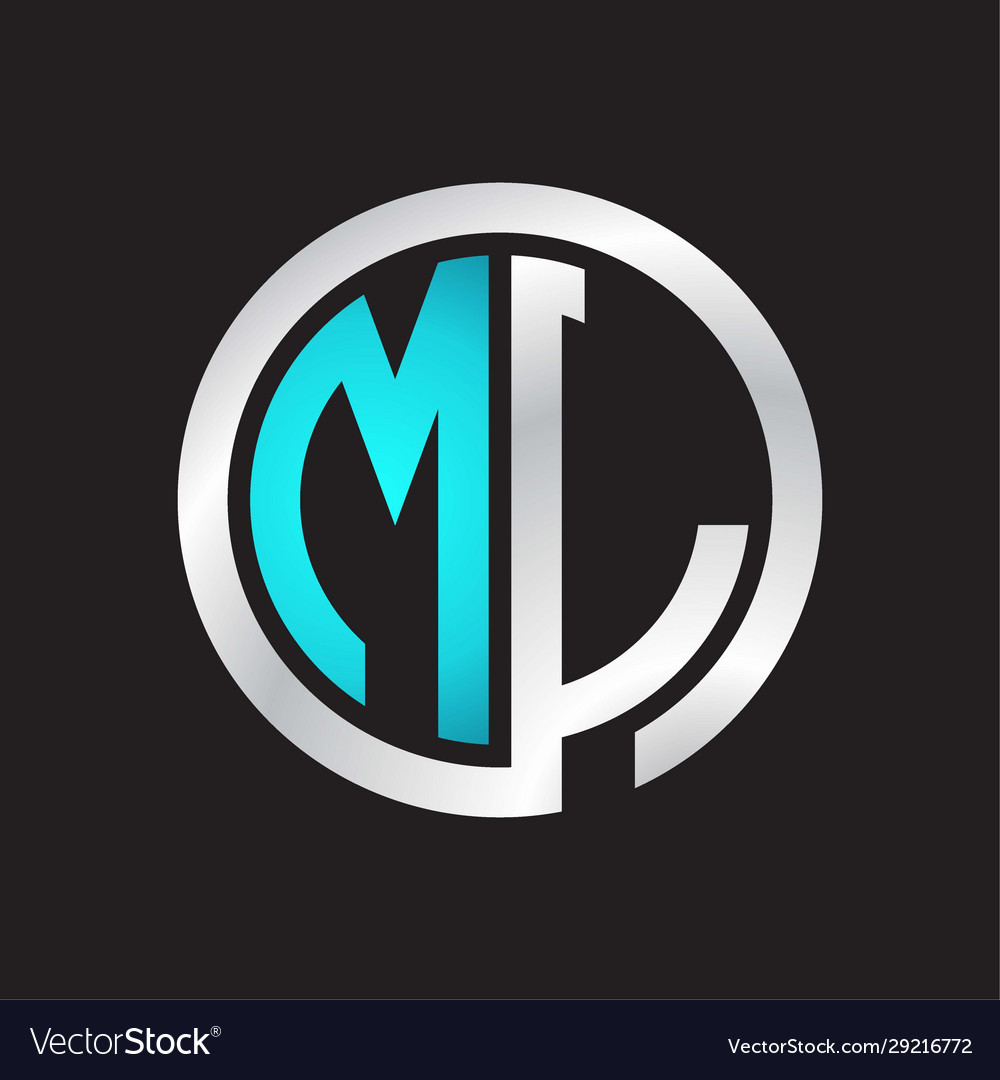 Ml initial logo linked circle monogram