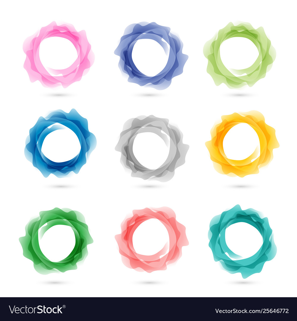 Set colorful abstract circles vector image Set colorful abstract circles