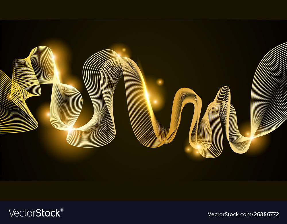 Shiny moving strips design element with glitter vector image Shiny moving strips design element with glitter