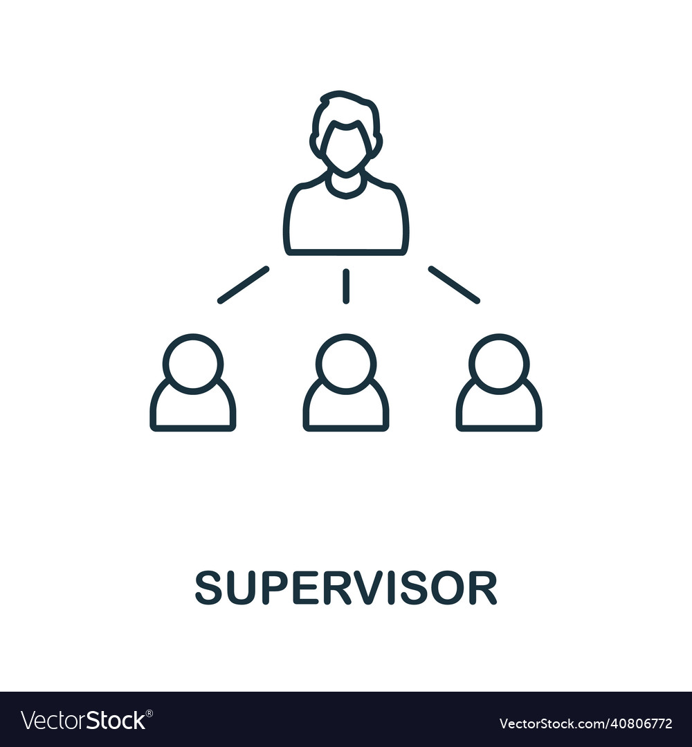 Supervisor icon line element from company vector image Supervisor icon line element from company