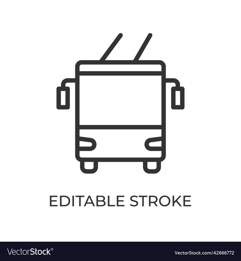 Trolleybus front view