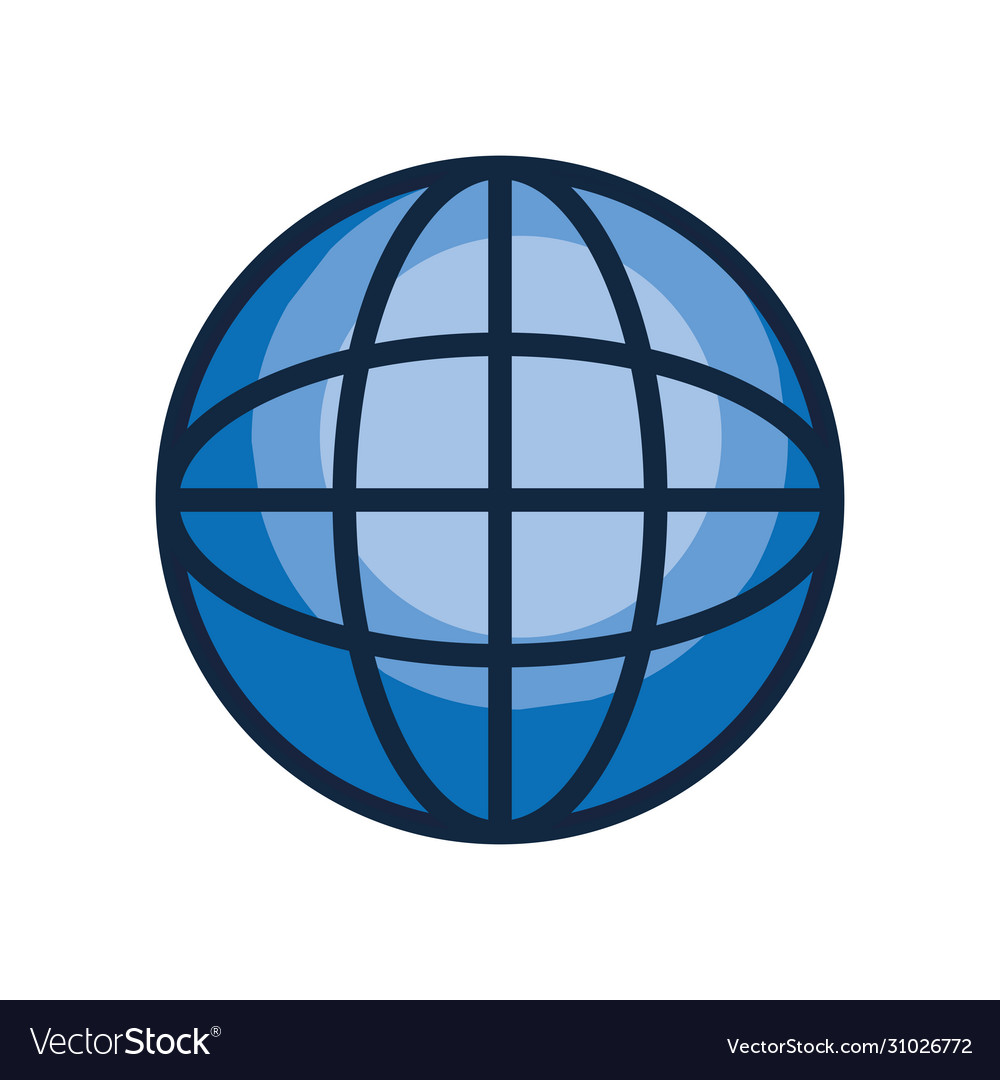 User interface concept global sphere icon line