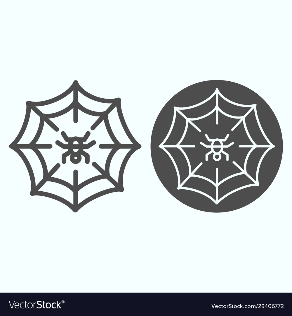 Web-Linie und solide Ikone gruselig Netzraster vector image Web-Linie und solide Ikone gruselig Netzraster