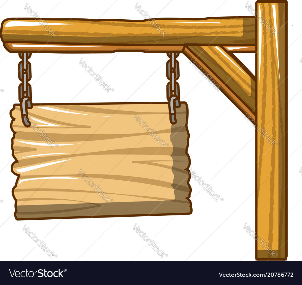 Welcome wood board icon cartoon style Royalty Free Vector