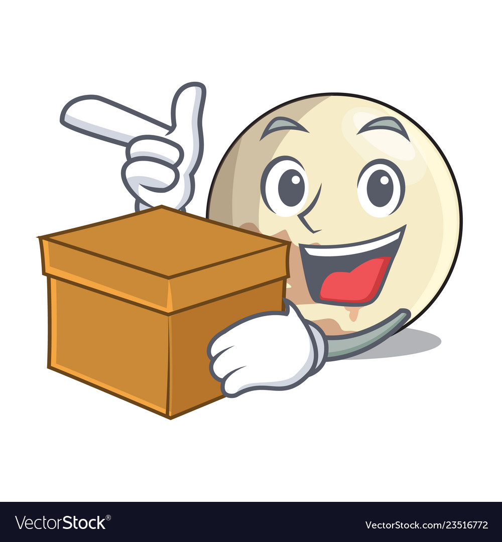 With box image of planet pluto in character