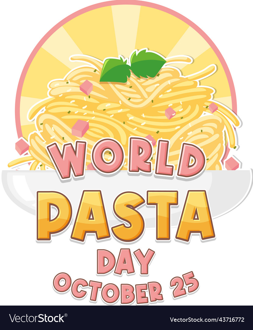 World pasta day banner design Royalty Free Vector Image