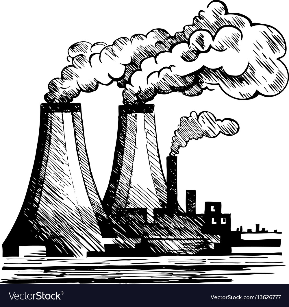 Air ecology and the problem of air pollution Vector Image