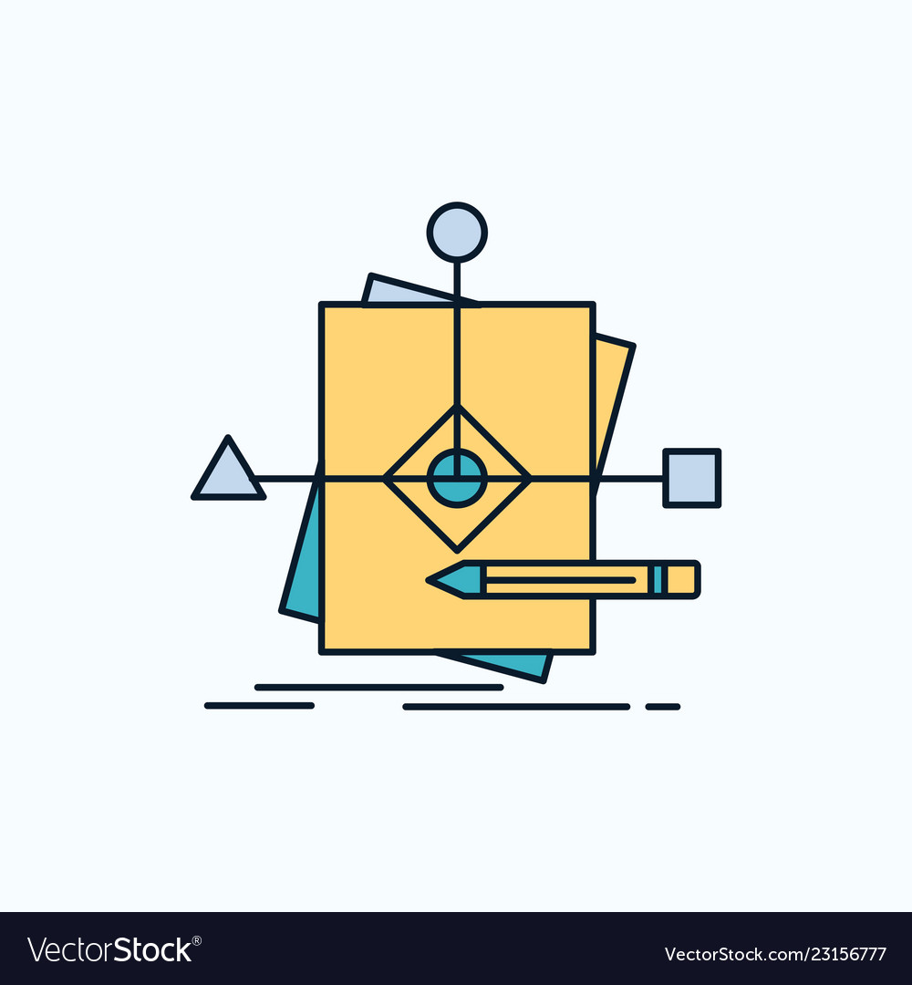 Algorithm Business foretelling Muster Plan flach vector image Algorithm Business foretelling Muster Plan flach