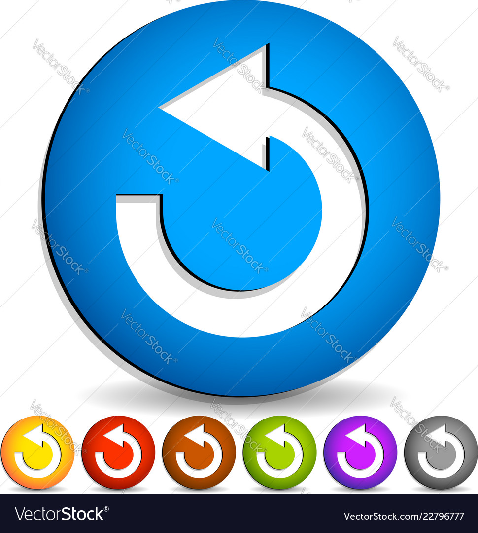 Arrow following a circle path rotating circular vector image Arrow following a circle path rotating circular