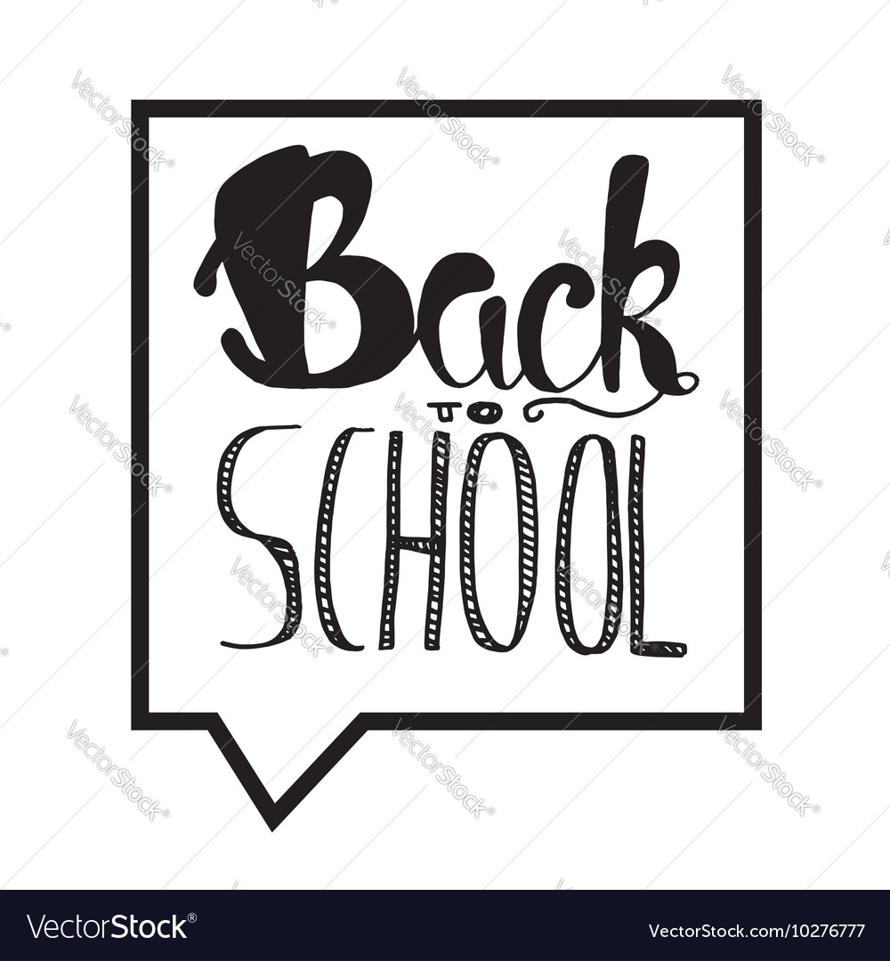 Back to school lettering