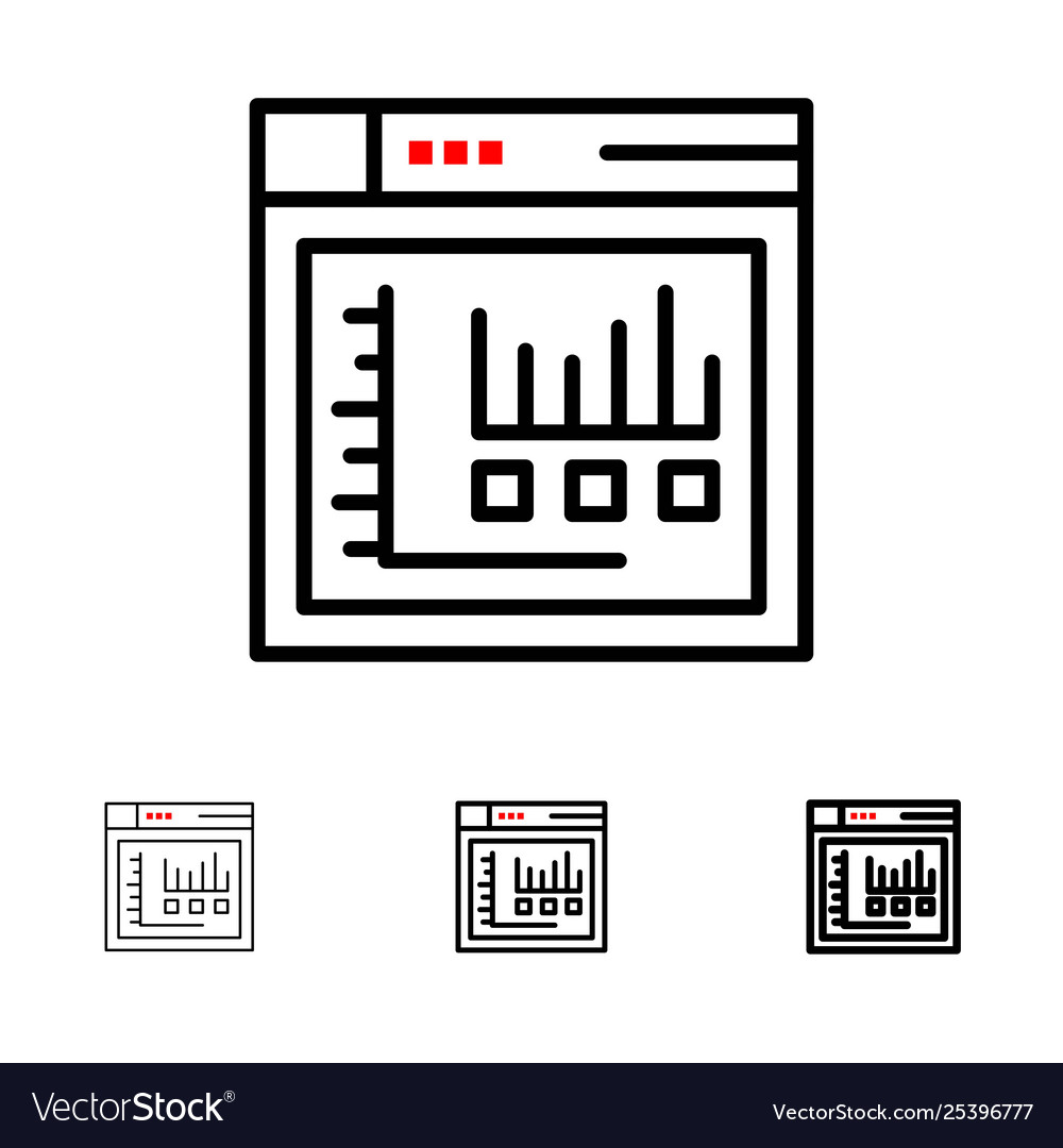 Browser internet web static bold and thin black