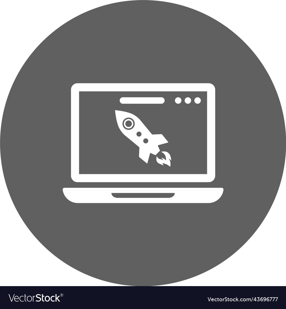 Browser launch icon gray graphics