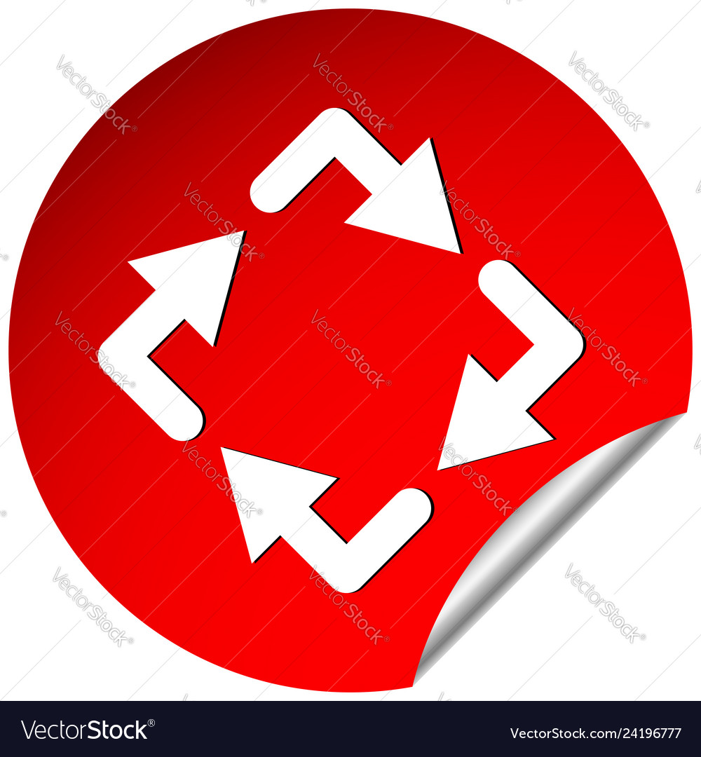 Circular arrows icon rotating clockwise vector image Circular arrows icon rotating clockwise