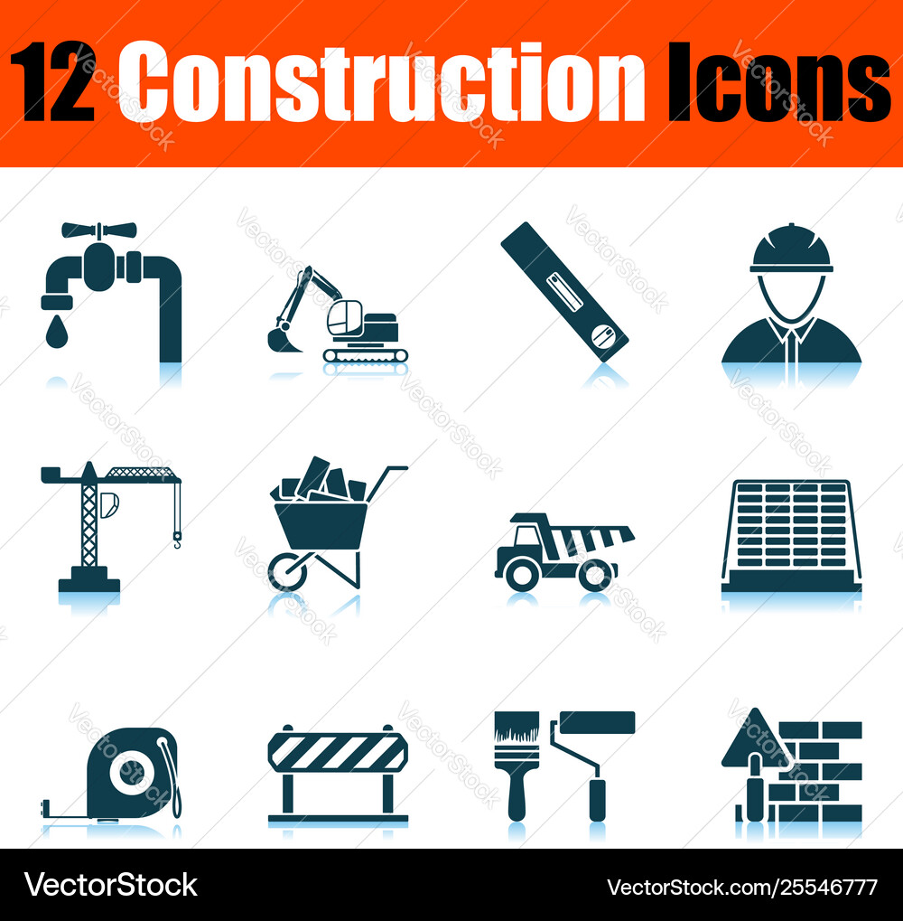 Construction icon set Royalty Free Vector Image
