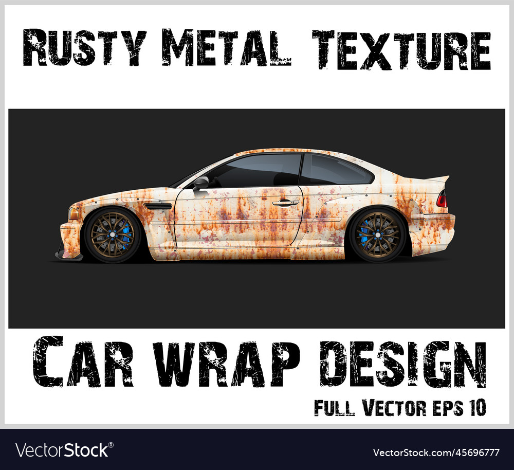 Dirty Metal Car Wrap