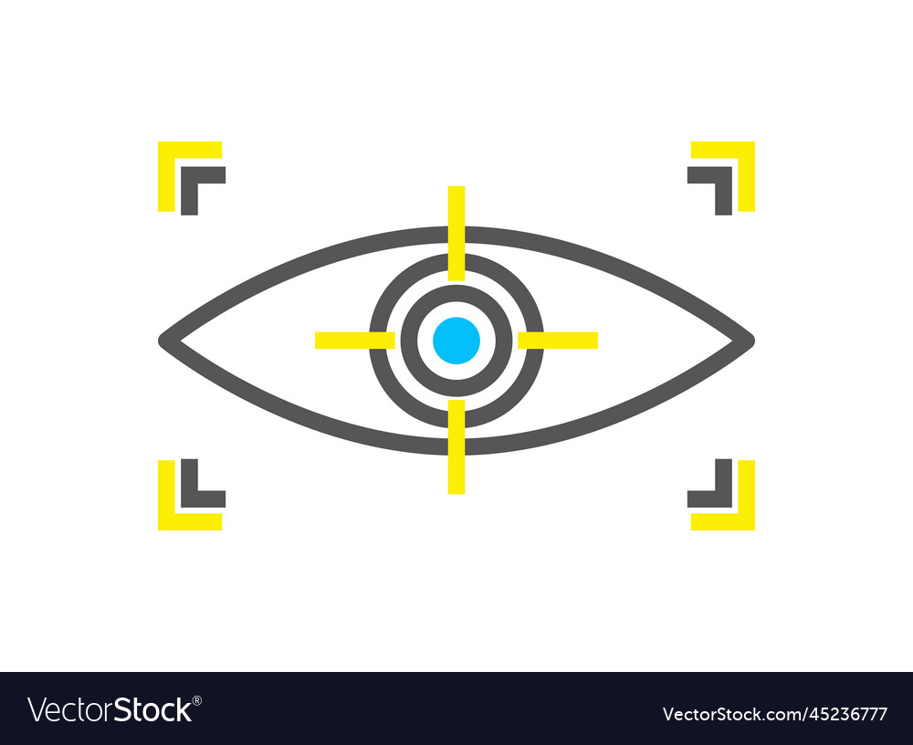 Eye authorization colorful icon