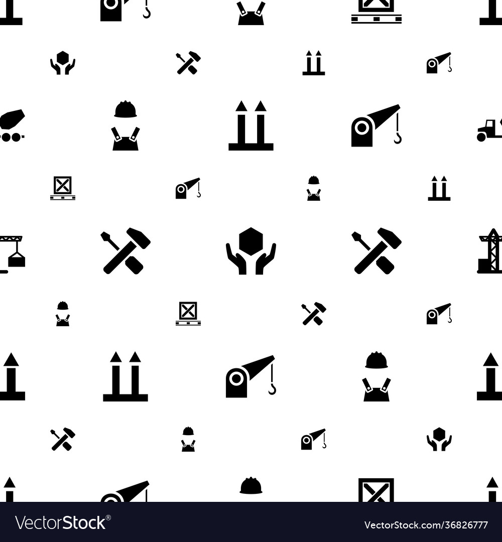 Industrial icons pattern seamless white background