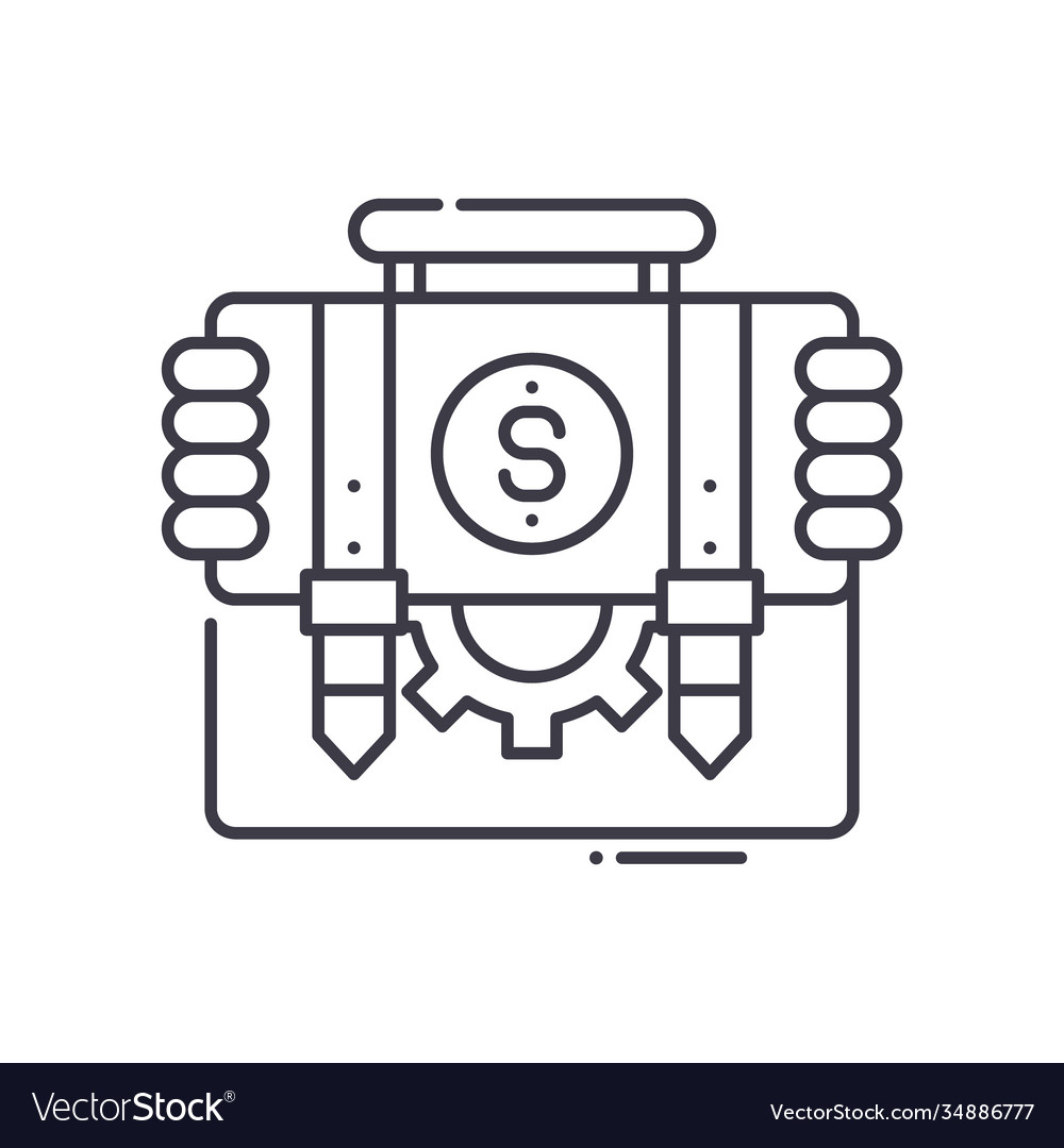 Smart project icon linear isolated