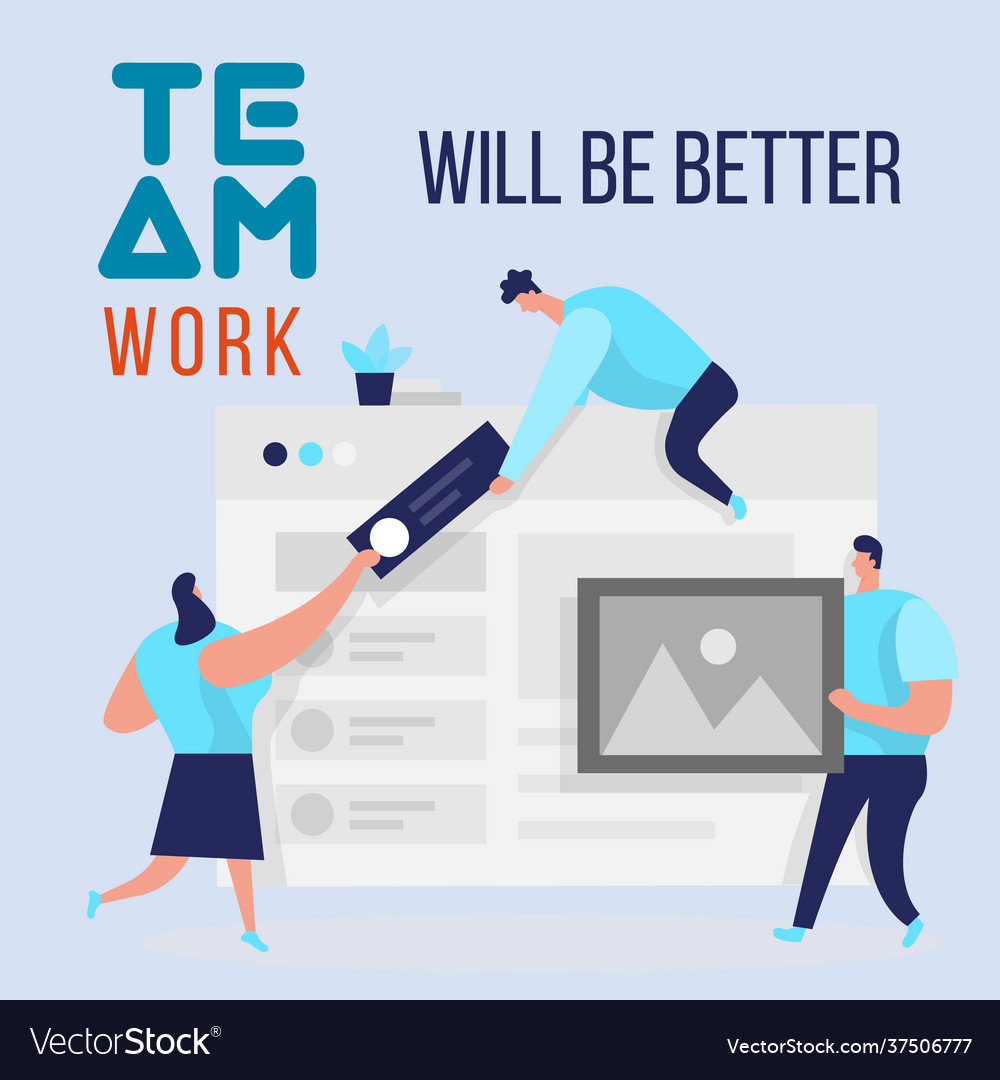 Teamwork concept Royalty Free Vector Image - VectorStock