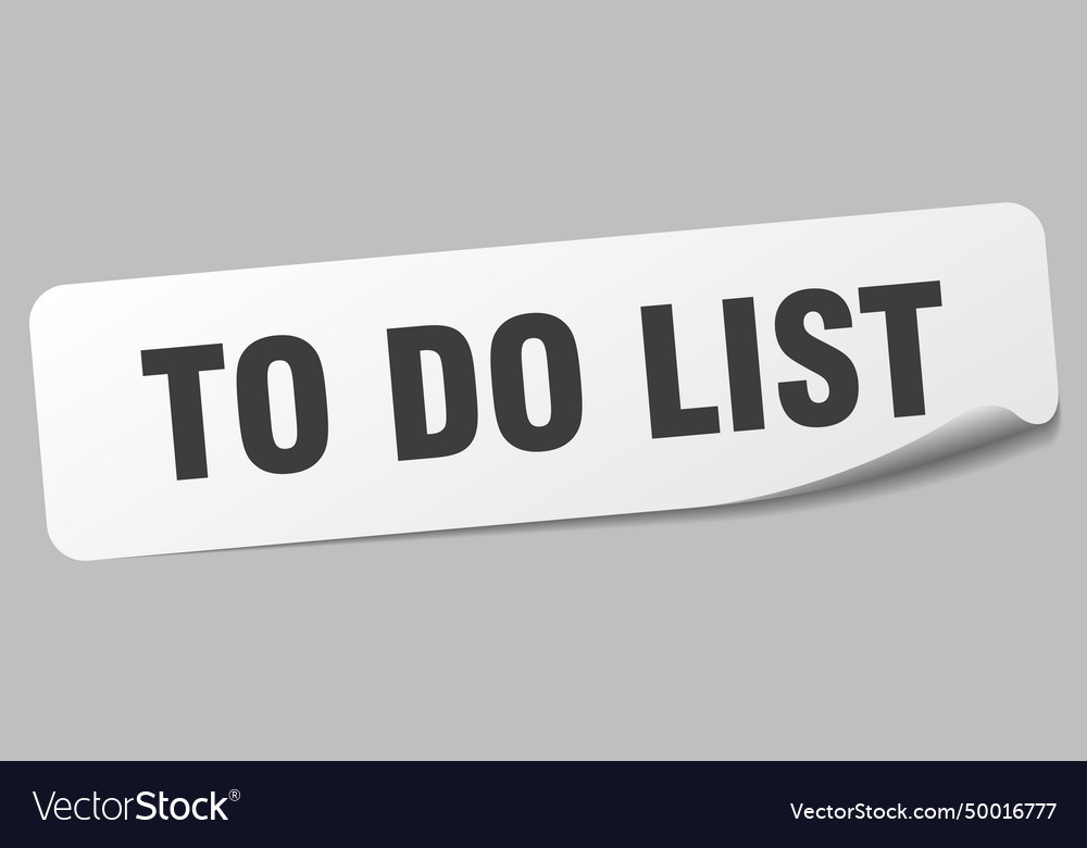 To do list sticker label