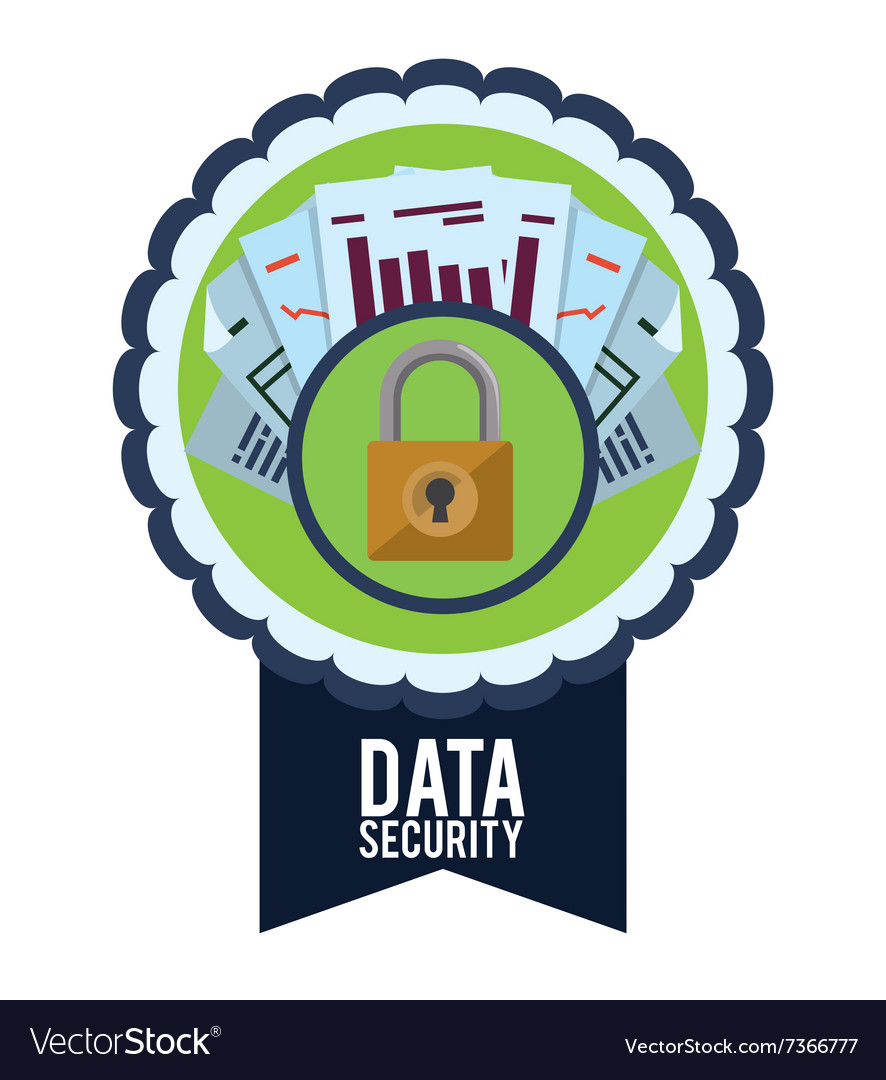 Web hosting and data security design Royalty Free Vector