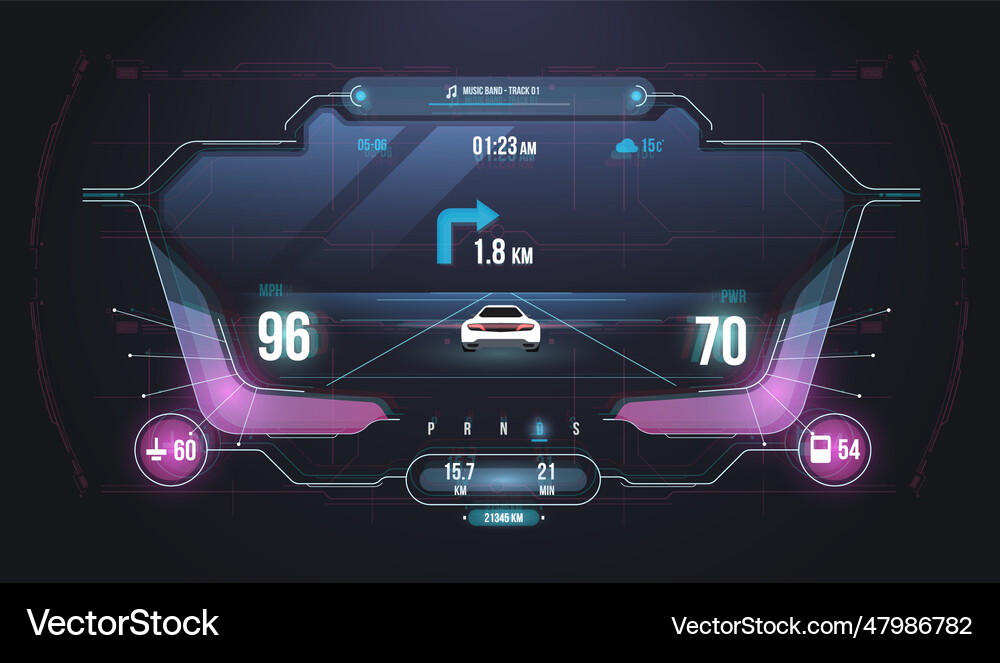 Cars infographic ui analysis and diagnostics Vector Image